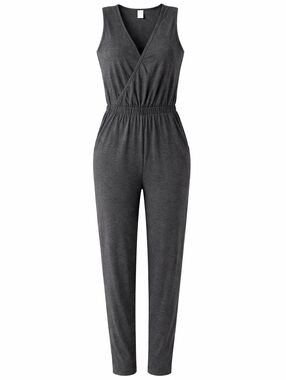 Old Navy Active Breathe ON Sleeveless Dark Grey Athletic Jumpsuit Size S
